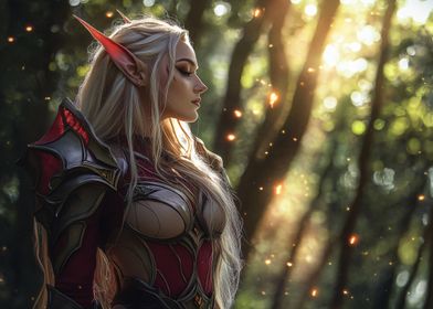 Elf Warrior in Forest