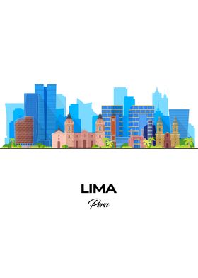 Lima Skyline Illustration