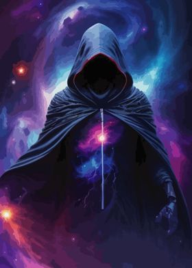 Hooded Figure in Space