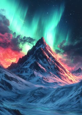 Aurora Borealis Mountain