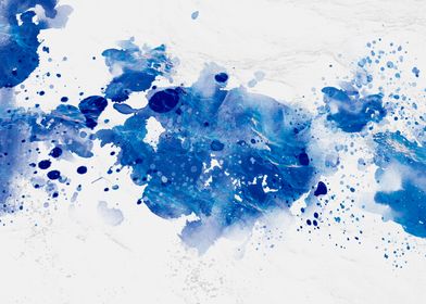 Blue Watercolor Abstract