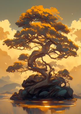 Ancient Tree on Island