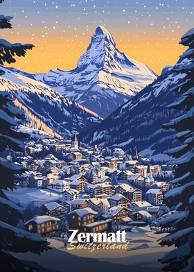 Zermatt Switzerland Mountain Village