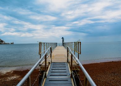 Wooden Pier Over Calm Water