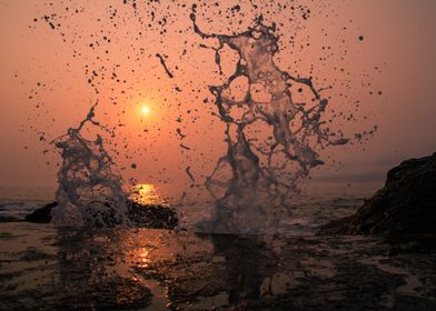 Ocean Sunset Splash