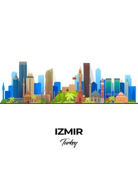 Izmir Skyline Illustration