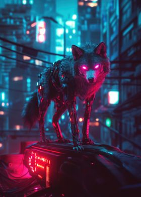 Cyberpunk Wolf