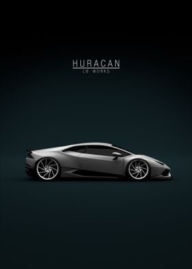 Grey 2015 Lamborghini Huracan LB Works - Green Tint