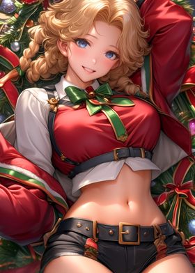 Anime Girl Christmas Outfit