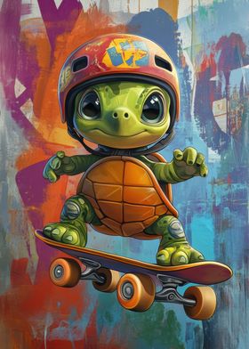 Turtle Skateboarding