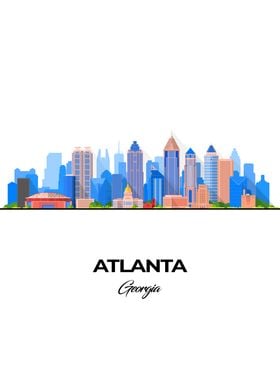 Atlanta Skyline Illustration