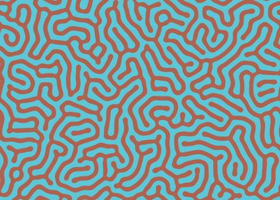 Turing patterns (copper coin, aged copper)