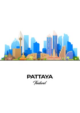 Pattaya Skyline Illustration