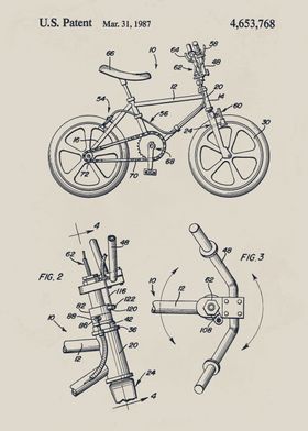 Bicycle Patent Drawing