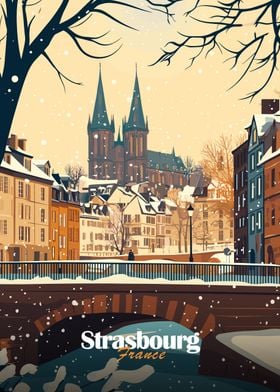 Strasbourg Winter Scene