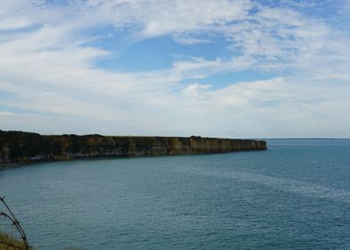 Coastal Cliffs and Blue Sky