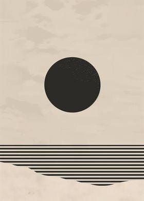 Minimalist Sun and Horizon