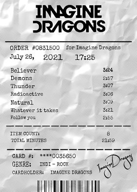 Imagine Dragons Concert Ticket