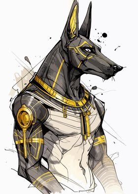 Anubis Sketch Art