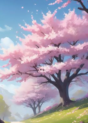 Cherry Blossom Landscape