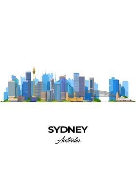 Sydney Skyline Illustration