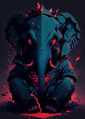 King Elephant Illustration