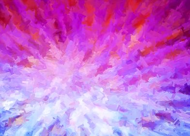 Abstract Pink and Blue Painting