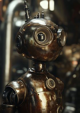 Steampunk Robot Portrait