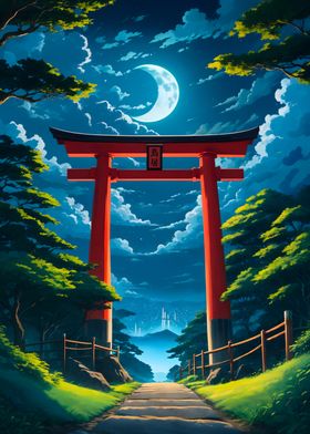 Torii Gate Moonlight