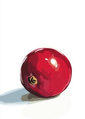 Red Pomegranate Illustration