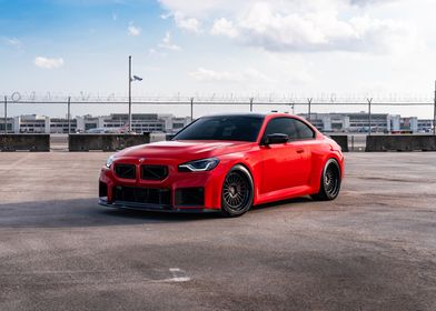 Red BMW Coupe