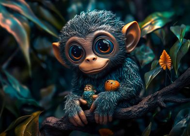 Cute Monkey Figurine