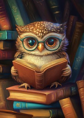 Owl Reading Book