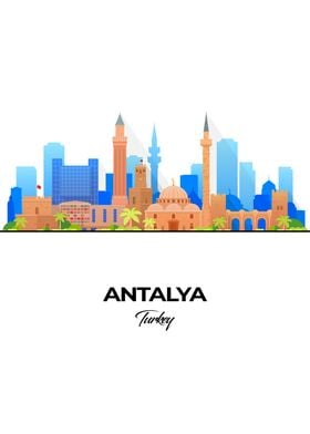 Antalya Skyline Illustration