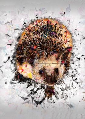 Hedgehog Abstract Art