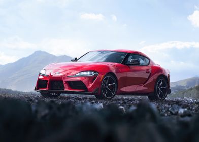 Red Toyota Supra