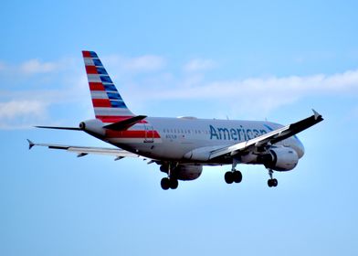 American Airlines A319 Landing