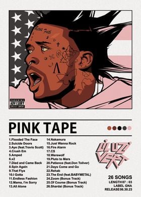 Lil Uzi Vert Pink Tape Alb