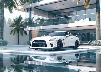 White Sports Car