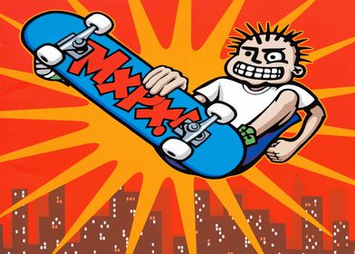 MXPX Skateboarding Cartoon