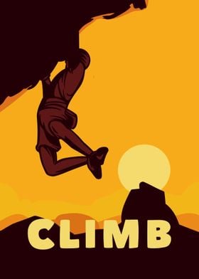 Rock Climbing Silhouette