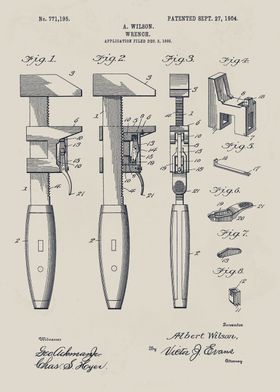 Wrench Patent Illustration