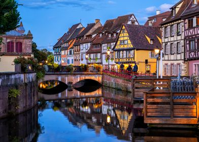 Evening In Colmar Little Venice In France