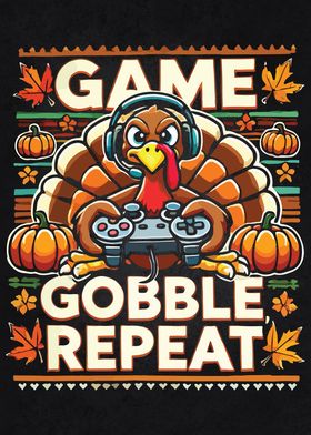 Game Gobble Repeat - Thanksgiving Turkey Gamer