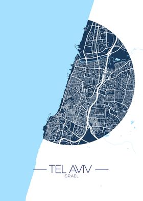 Tel Aviv City Map