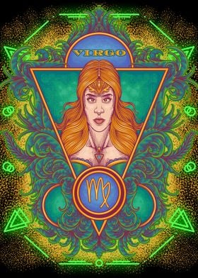 Virgo Zodiac Sign Art