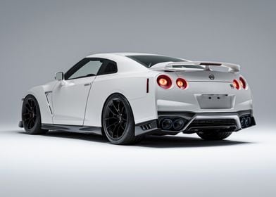 White Nissan GT-R