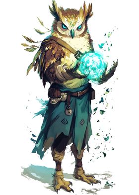 Owl Shaman with Orb