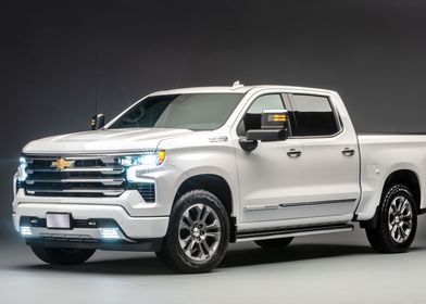 White Chevrolet Silverado Pickup Truck