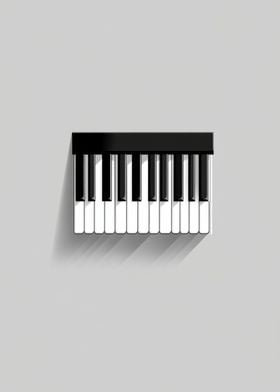 Piano Keys Minimalist Design